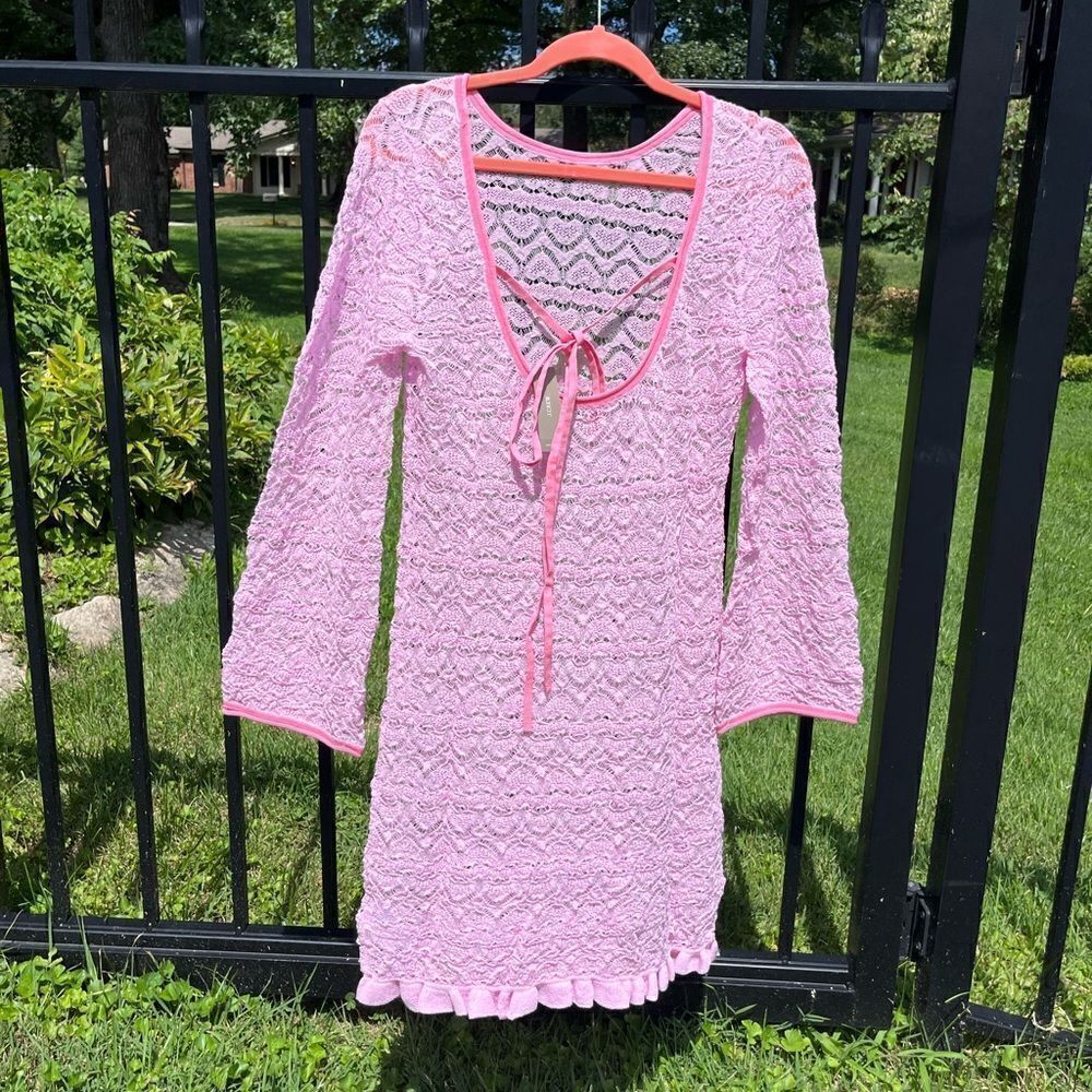 J Crew Limited Edition Open-Back Lace Mini Sweater Dress NWT - Picture 9 of 12